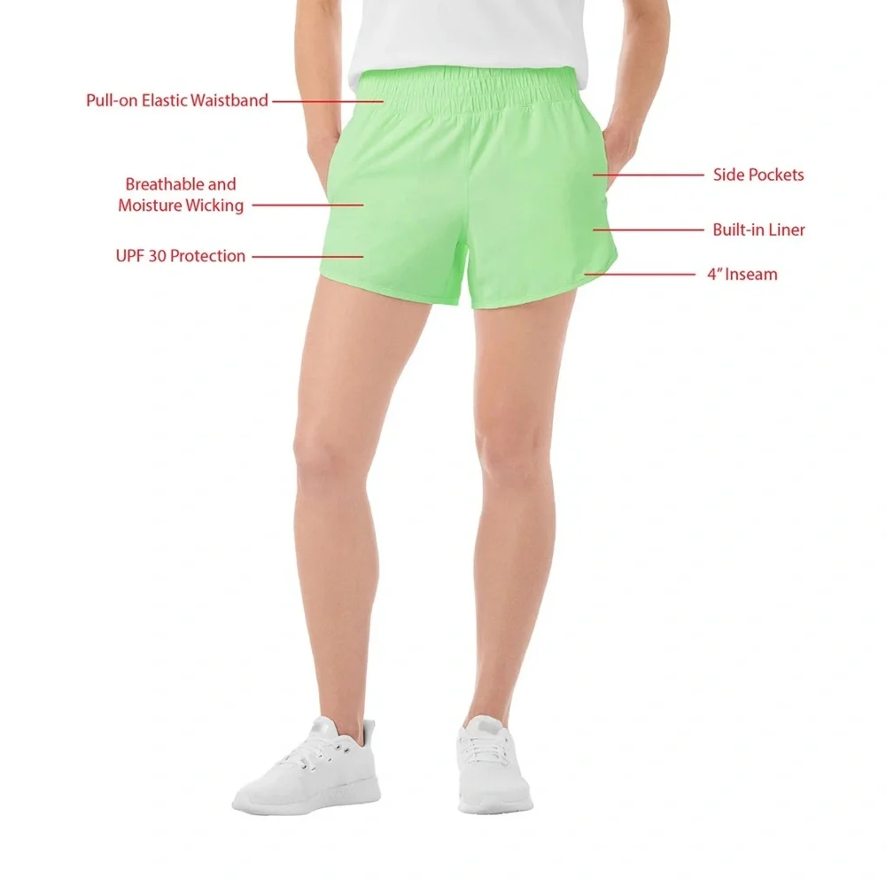 NWT Athletic Shorts with Elastic Waistband and Lightweight Material in‎ Green